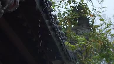 徽派中国风雨季屋檐00515094视频的预览图